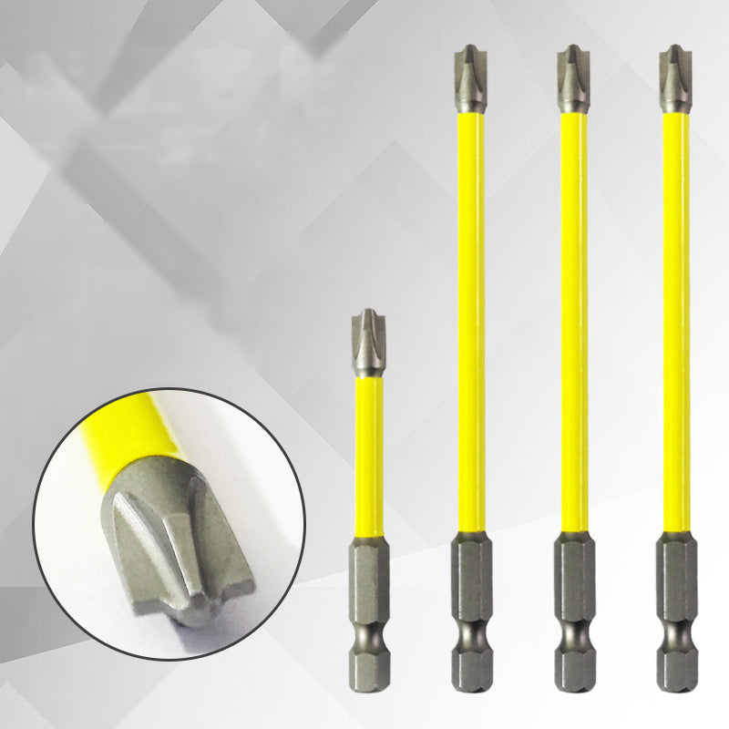 Elektriker skruvmejselbits i S2 stål med kors- och spårhuvud, hög precision och magnetfunktion.