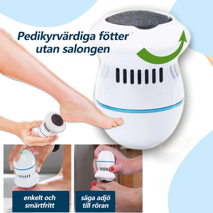 Elektrisk fotfil med ergonomisk design för mjuka fötter och callus borttagning, salongskvalitet pedikyr hemma.