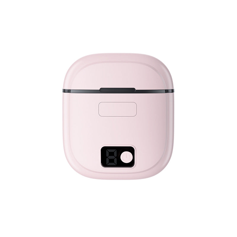 "Elektrisk smart nagelklippare med automatisk trim, 360° roterande blad och integrerad förvaringsbehållare, grön färg."