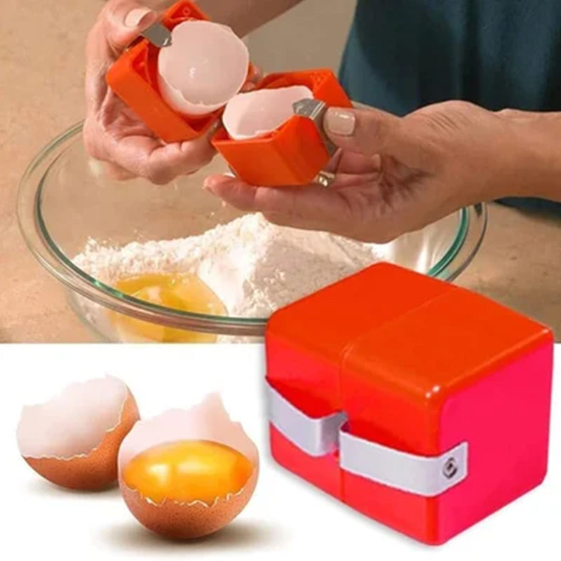 "Ergonomisk äggseparator i köket, i hållbar ABS-plast, kompakt och lätt, hjälper till att separera ägg effektivt."