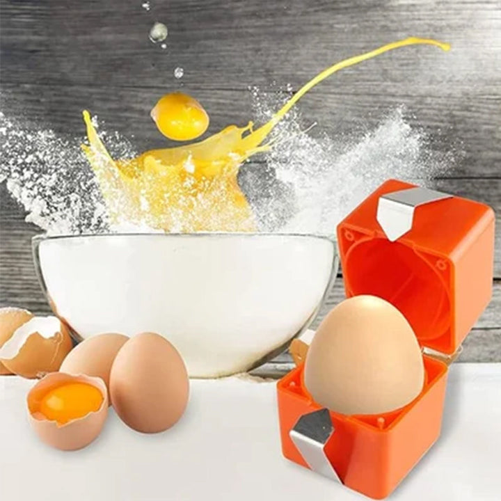 "Ergonomisk äggseparator i köket, i hållbar ABS-plast, kompakt och lätt, hjälper till att separera ägg effektivt."