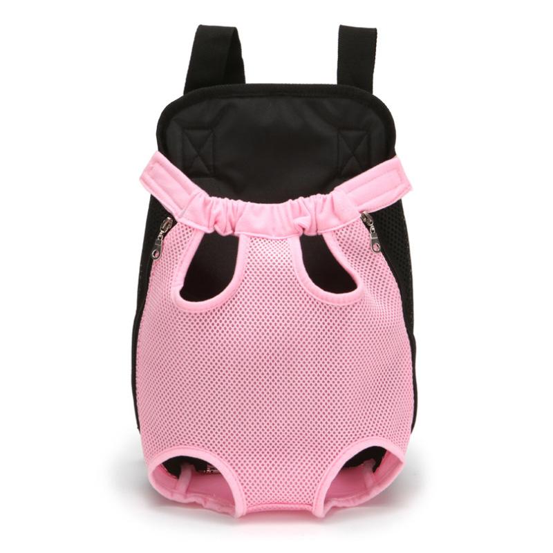 "Ergonomisk husdjursryggsäck med justerbara vadderade remmar, svart nylon och meshventilation för bekväm transport."