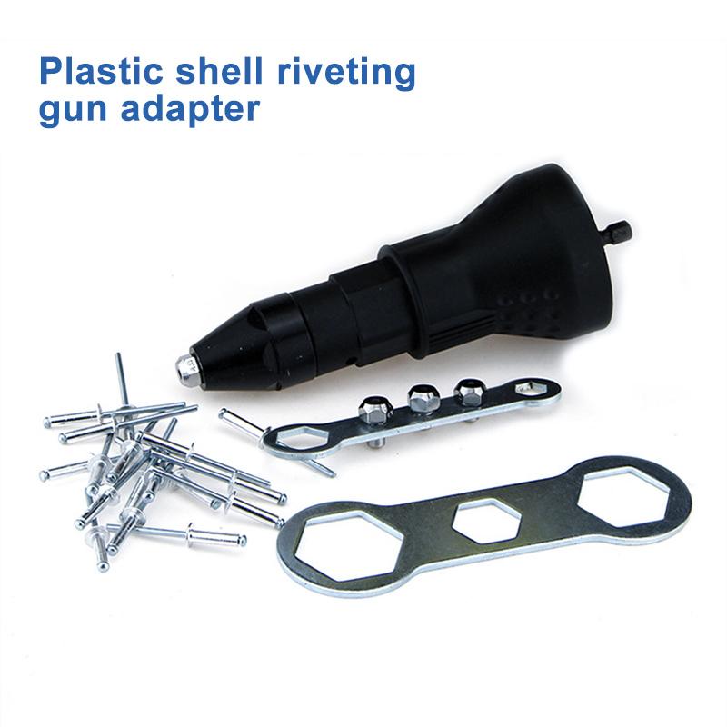 "Ergonomisk nitpistolborradapter i aluminiumlegering med kompakt design, idealisk för DIY och professionellt arbete."