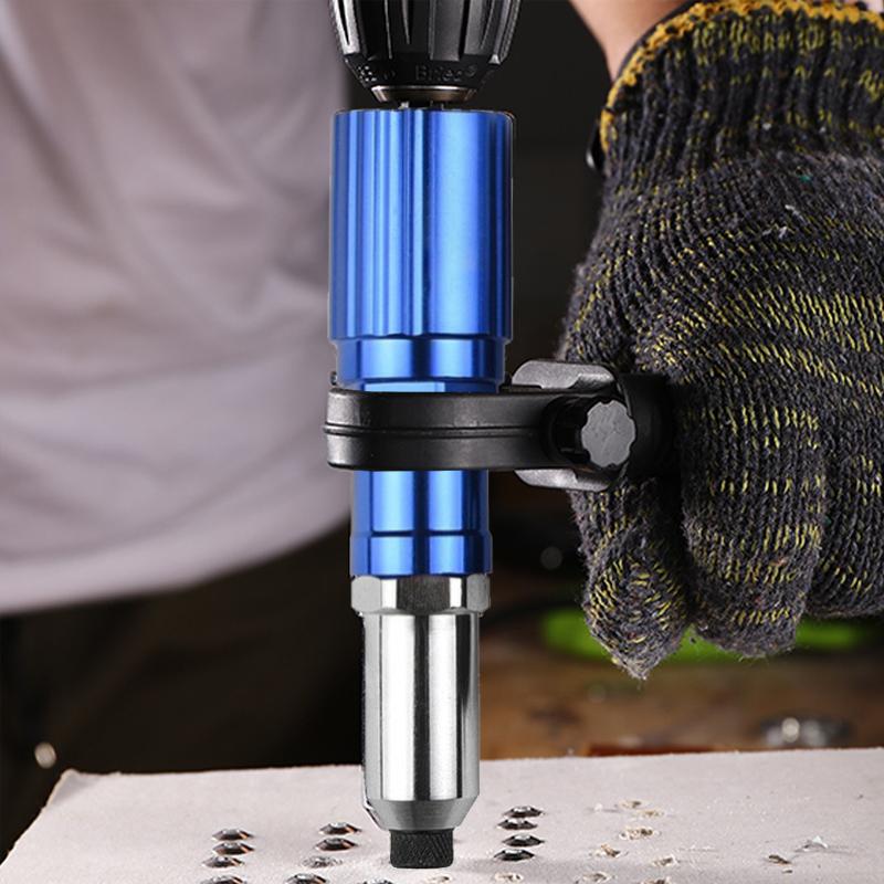 "Ergonomisk nitpistolborradapter i aluminiumlegering med kompakt design, idealisk för DIY och professionellt arbete."