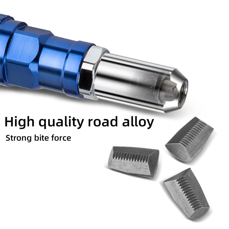 "Ergonomisk nitpistolborradapter i aluminiumlegering med kompakt design, idealisk för DIY och professionellt arbete."