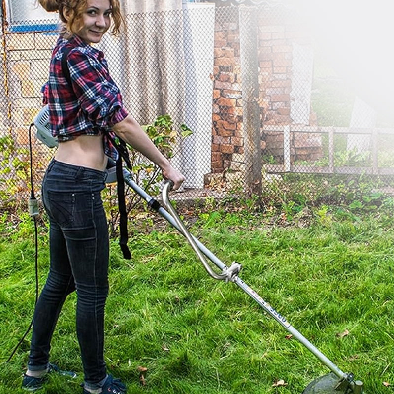 "Ergonomiskt aluminiumhandtag för ogräsrensare, silverfärgat, formad för komfort och precision, lätt och hållbart."