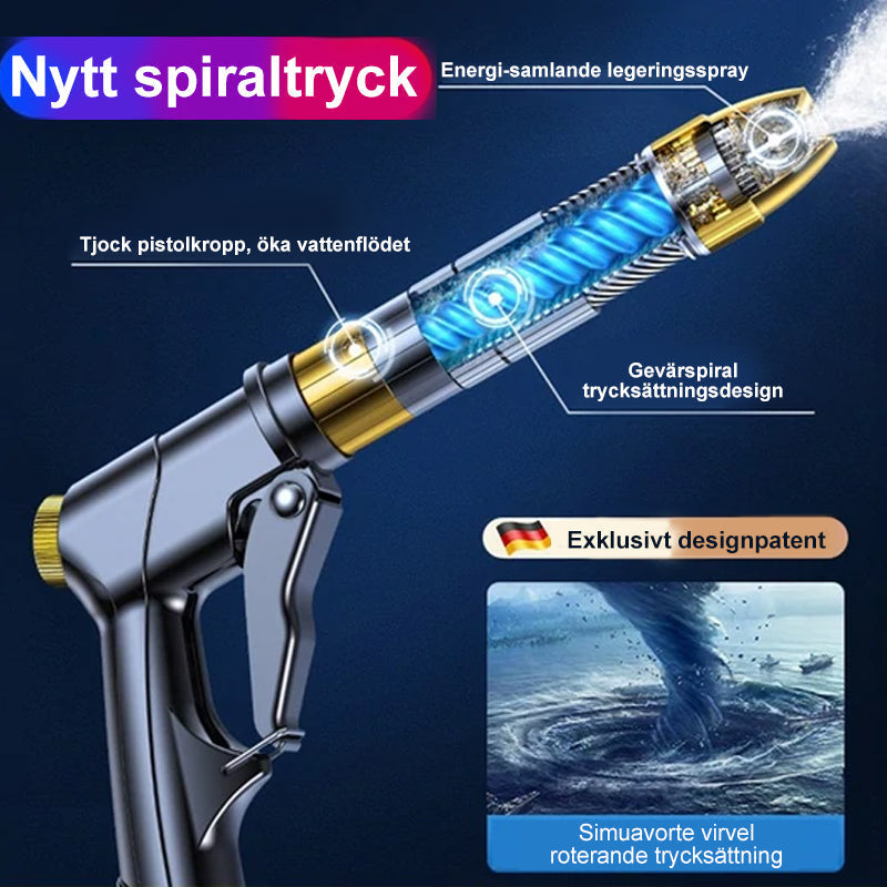 "Ergonomiskt, hållbart biltvättverktyg i metall med justerbart munstycke, perfekt för effektiv rengöring."