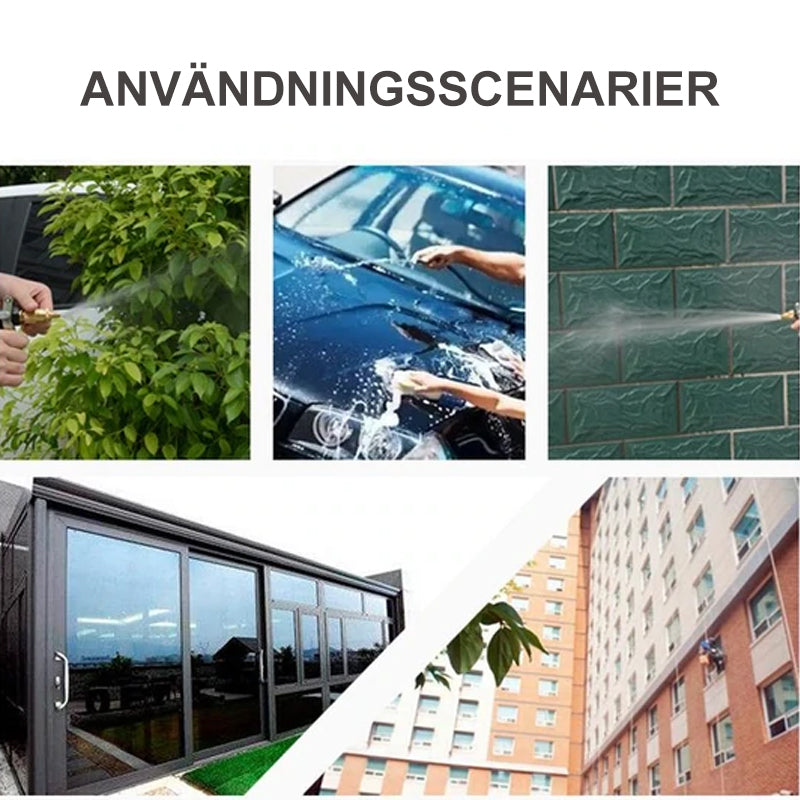 "Ergonomiskt, hållbart biltvättverktyg i metall med justerbart munstycke, perfekt för effektiv rengöring."