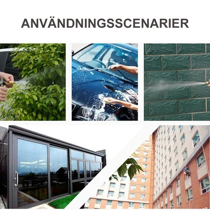 "Ergonomiskt, hållbart biltvättverktyg i metall med justerbart munstycke, perfekt för effektiv rengöring."