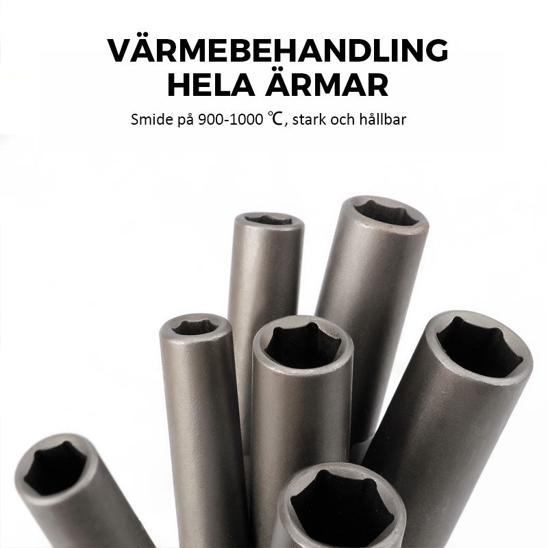 "Extra djup HexBit verktygssats med 5/9/14 delar i hållbart stål, designad för muttrar och bultar, universalpassform."