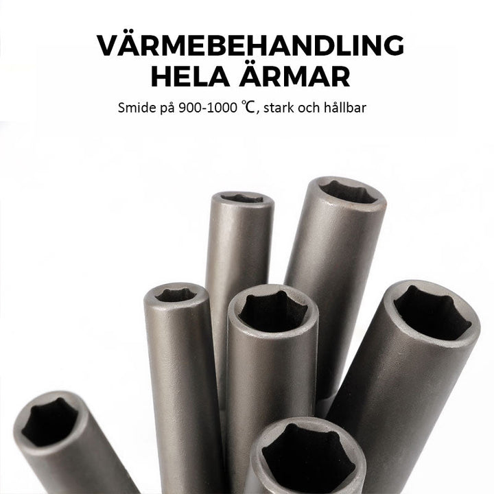 "Extra djup HexBit verktygssats med 5/9/14 delar i hållbart stål, designad för muttrar och bultar, universalpassform."