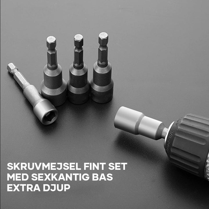 "Extra djup HexBit verktygssats med 5/9/14 delar i hållbart stål, designad för muttrar och bultar, universalpassform."