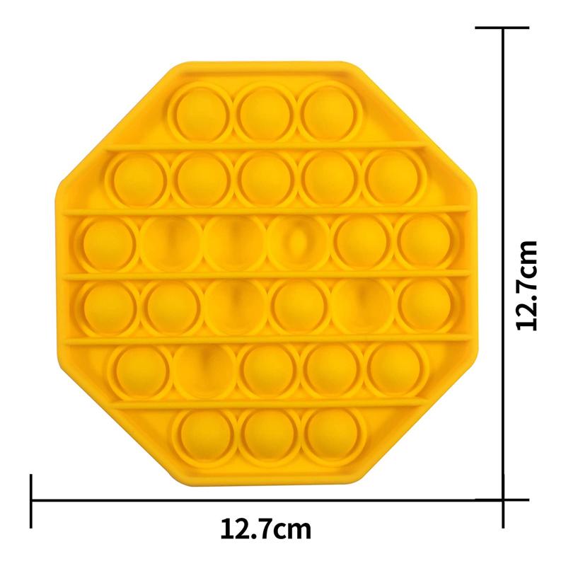 "Färgglad fyrkantig silikon leksak för barn, bubbelpoppande och kreativt stimulerande, utvecklar finmotoriska färdigheter."
