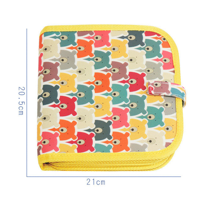 "Färgglad magisk ritbok för barn, med 12 tvättbara kritor, uppmuntrar kreativitet och är bärbar för resor."