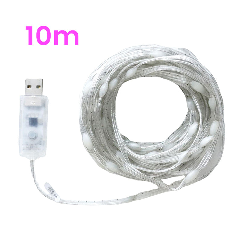 "Färgglada LED fjärrkontrollslingor IP65, vattentät utomhusbelysning, visar färgglada ljuslägen, perfekt för dekoration."