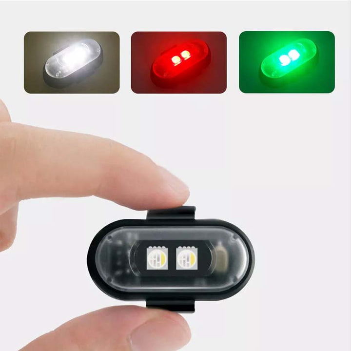 "Färgglada LED-lampor för bil, stroboskopljus, antikollisionsskydd, fjärrkontroll, dynamiska effekter, 12V ABS-material."