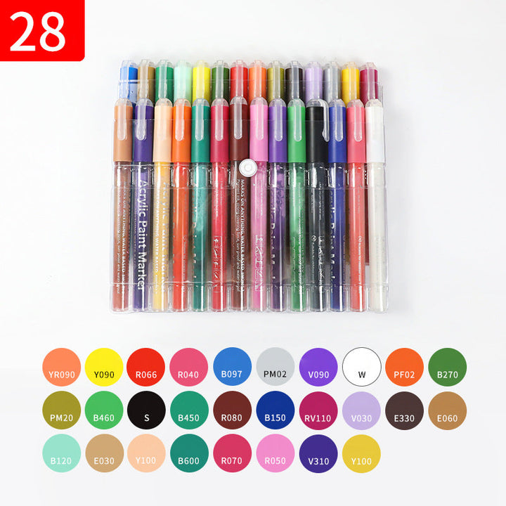 "Färgglatt akrylfärg penselset för konstnärer, inkluderar snabbttorkande och blandbara färger i olika texturer och former."