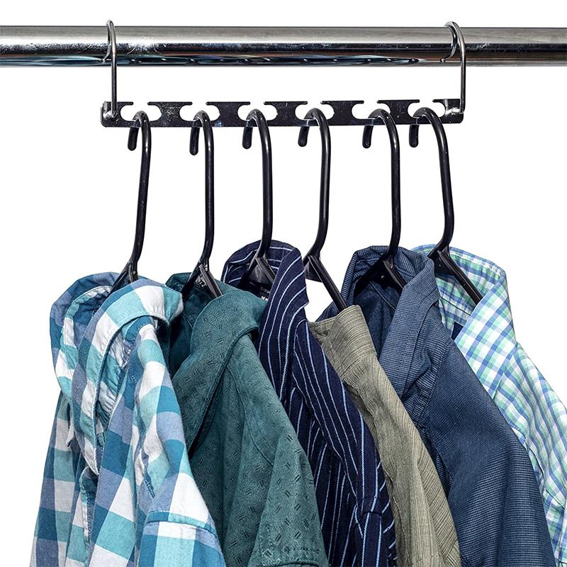 "Femhåls torkställ för kläder, hållbar plast, vit eller svart, elegant design, perfekt för jeans och halsdukar"