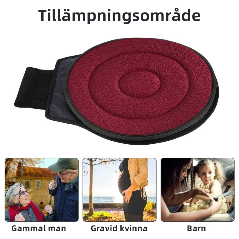 "Flanell roterande sittkudde med minnessvamp för bil och hem, varierande färgalternativ svart, beige, kaffe, röd."