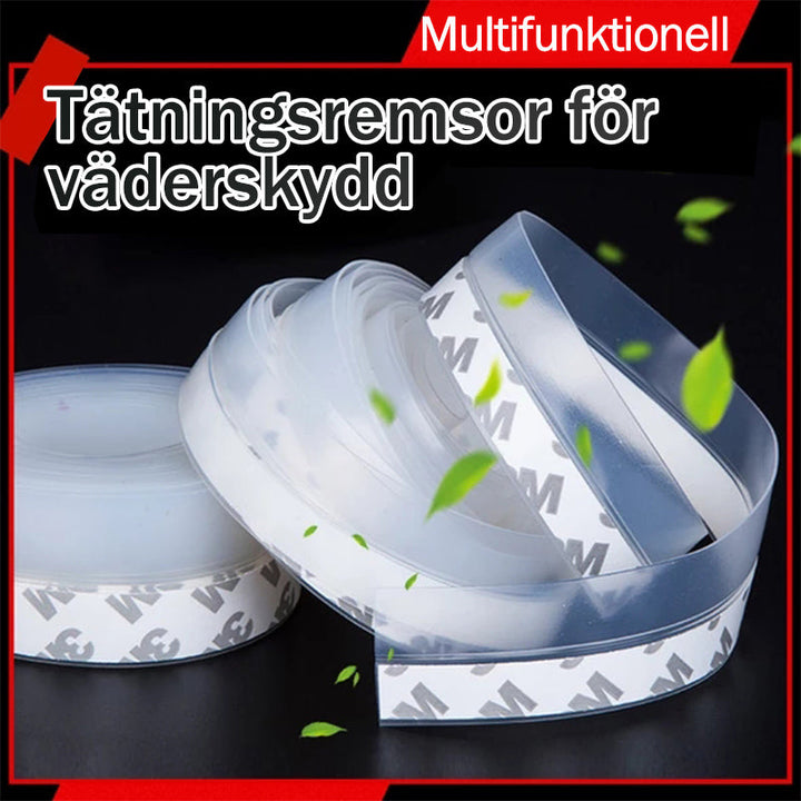 "Flerfärgad silikon tätningslist för dörrar och fönster, finns i fem färger, skyddar mot ljud och väder som damm."