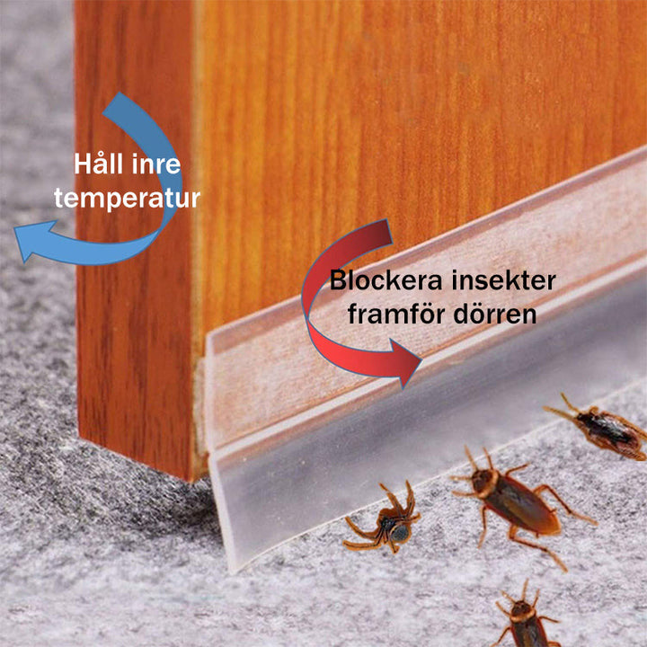 "Flerfärgad silikon tätningslist för dörrar och fönster, finns i fem färger, skyddar mot ljud och väder som damm."