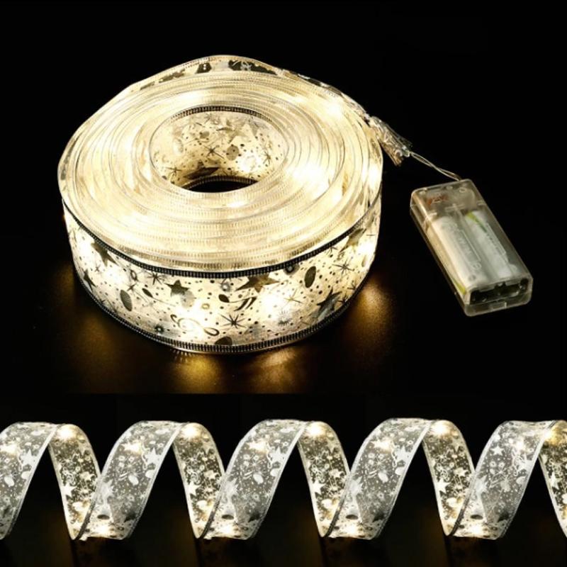 "Flexibel LED-belysning för trädgårdsdekor och julgran, varm och färgglad, vattentät kopparkonstruktion, 2M och 5M längd"