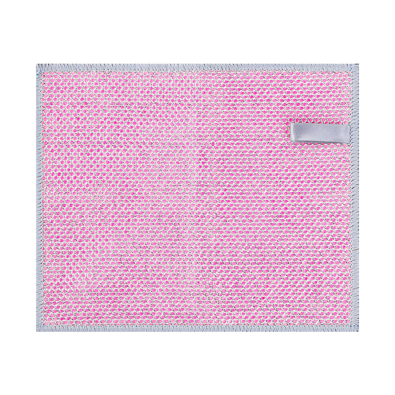Förtjockad silvertråd-putsduk, absorberande rosa, blå och gul, perfekt för köksrengöring och fläckborttagning.