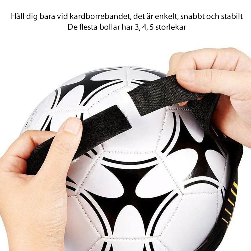 Fotbollsträningsband för solo träning, elastiskt upp till 12m, förbättrar bollkontroll och precision för alla spelarnivåer.
