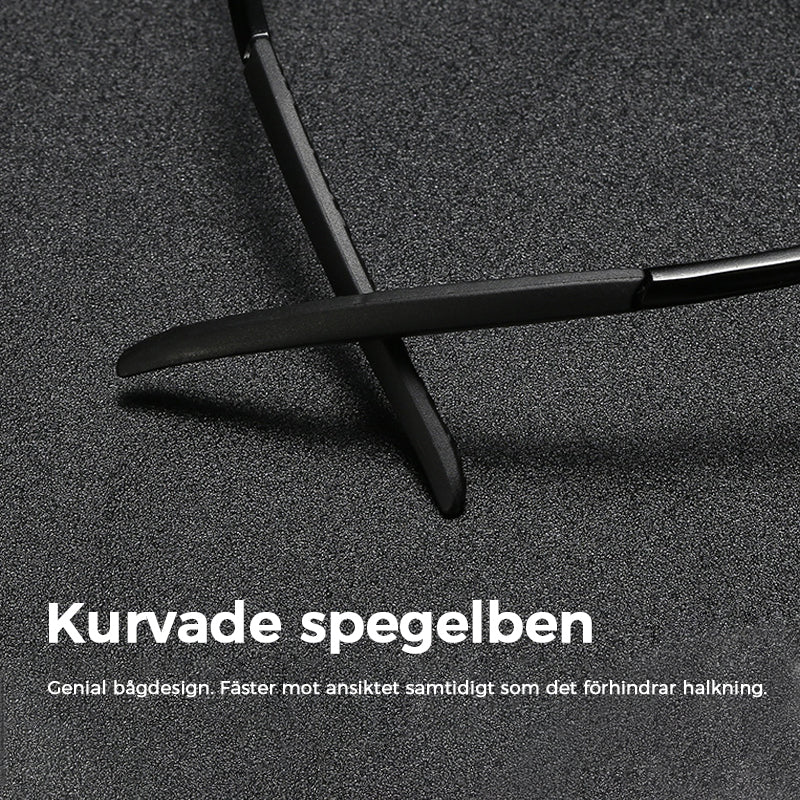 "Fotokromatiska polariserade herrsolglasögon, svart ram, skyddar mot UV-strålar, stilfull design för utomhusbruk."