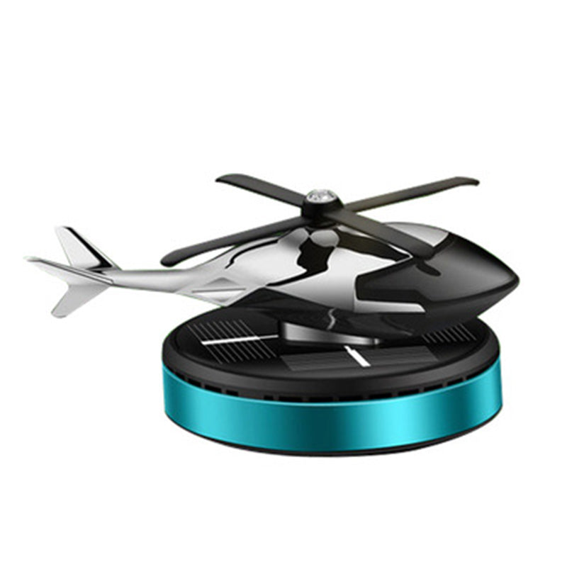 "Futuristisk bil aromaterapi dekoration, solkraft, kompakt design i silver och guld, elegant för bil och hem."