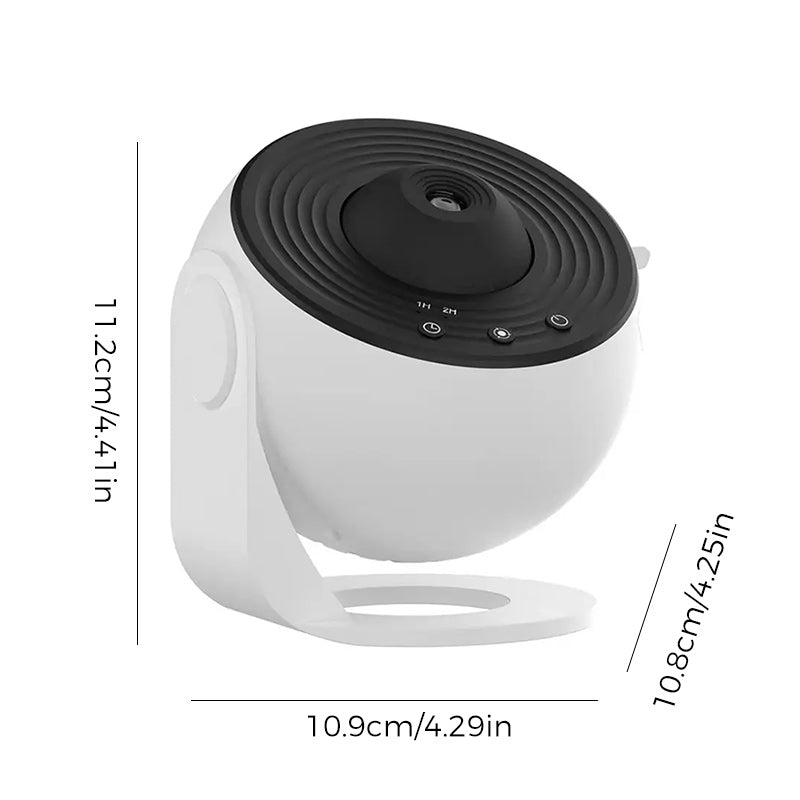 "Galaxy Star projektor lampa med 360° rotation, stjärnhimmel, flerfärgad nebulosa, idealisk för hemdekoration."