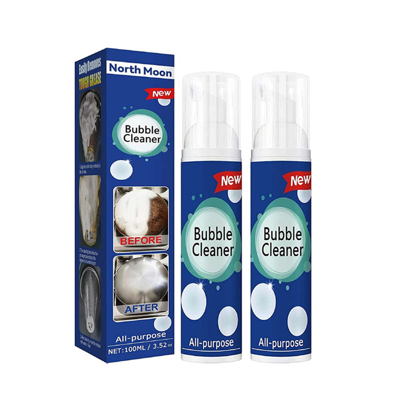"Giftfritt skummande rengöringsmedel, vitt med spray, effektivt mot köksfläckar och fetter, miljövänlig formel."