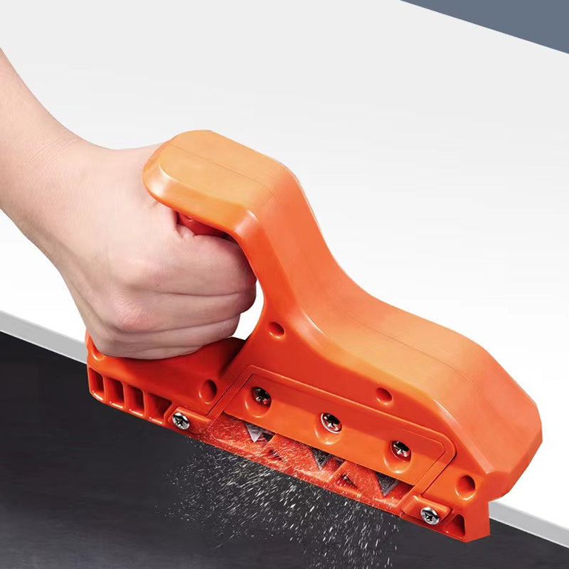 "Gipsskivverktyg med skarpt blad, orange design, ideal för exakta snitt och bekvämt grepp, perfekt för snickare."