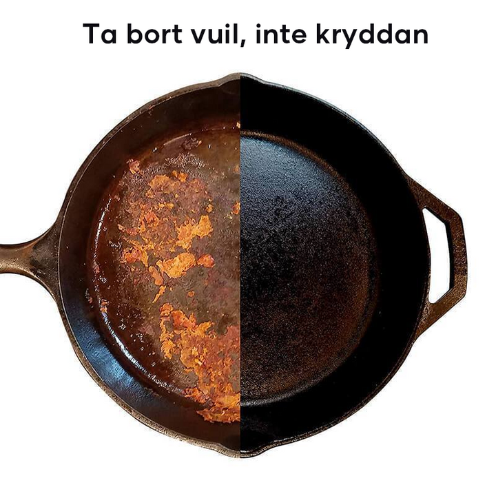 "Gjutjärn rengöringsmedel i rostfritt stål, silver, fyrkantig; köksverktyg för enkel och effektiv rengöring av redskap."