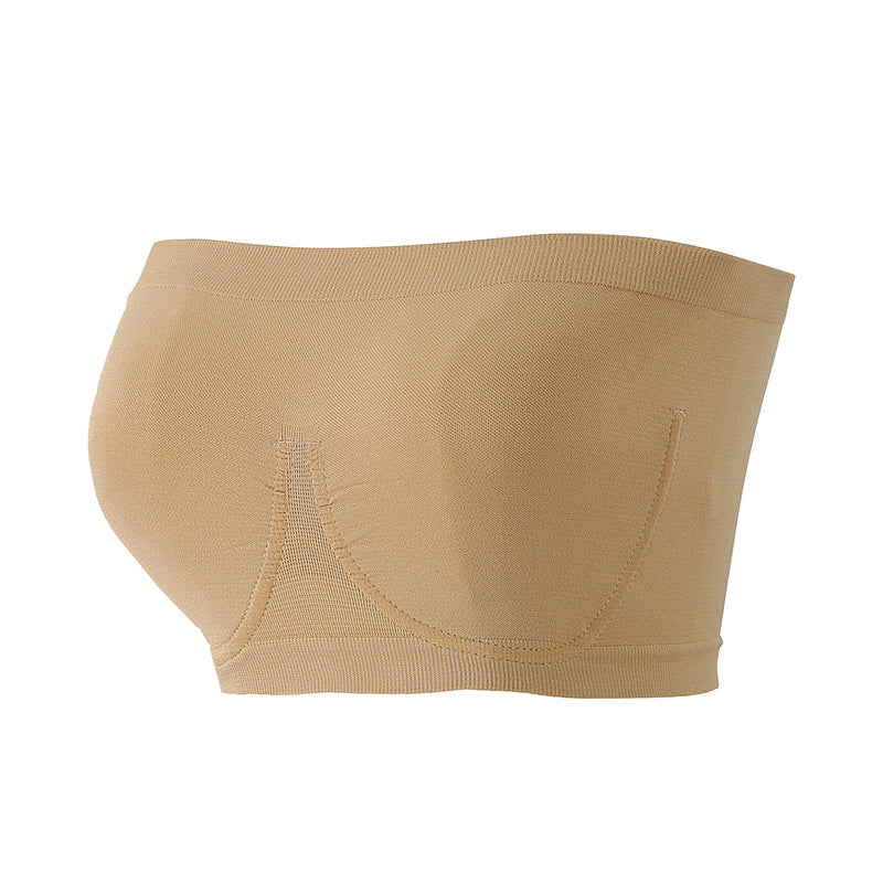 "Halkfri axelbandslös bh för kvinnor, sömlös design i 95% nylon och spandex, diskret under kläder, storlek S-3XL"
