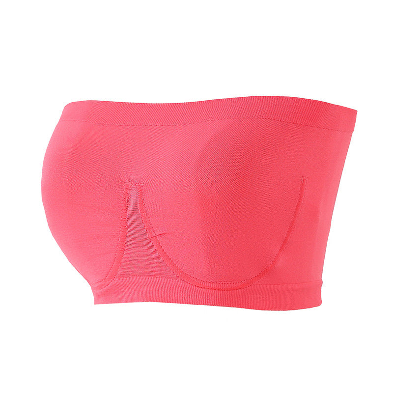 "Halkfri axelbandslös bh för kvinnor, sömlös design i 95% nylon och spandex, diskret under kläder, storlek S-3XL"