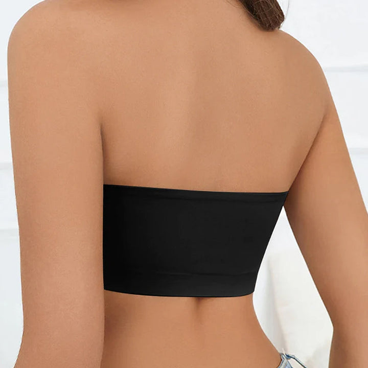 "Halkfri axelbandslös bh för kvinnor, sömlös design i 95% nylon och spandex, diskret under kläder, storlek S-3XL"