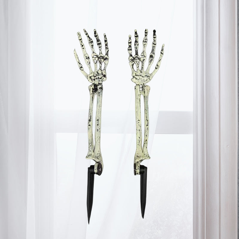 "Halloween Spökhandsljus för trädgården, solcellsdriven, ser ut som ett vitt spöke från marken. UV-beständig plast."