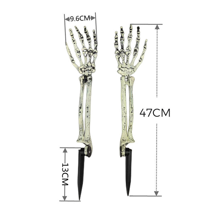 "Halloween Spökhandsljus för trädgården, solcellsdriven, ser ut som ett vitt spöke från marken. UV-beständig plast."