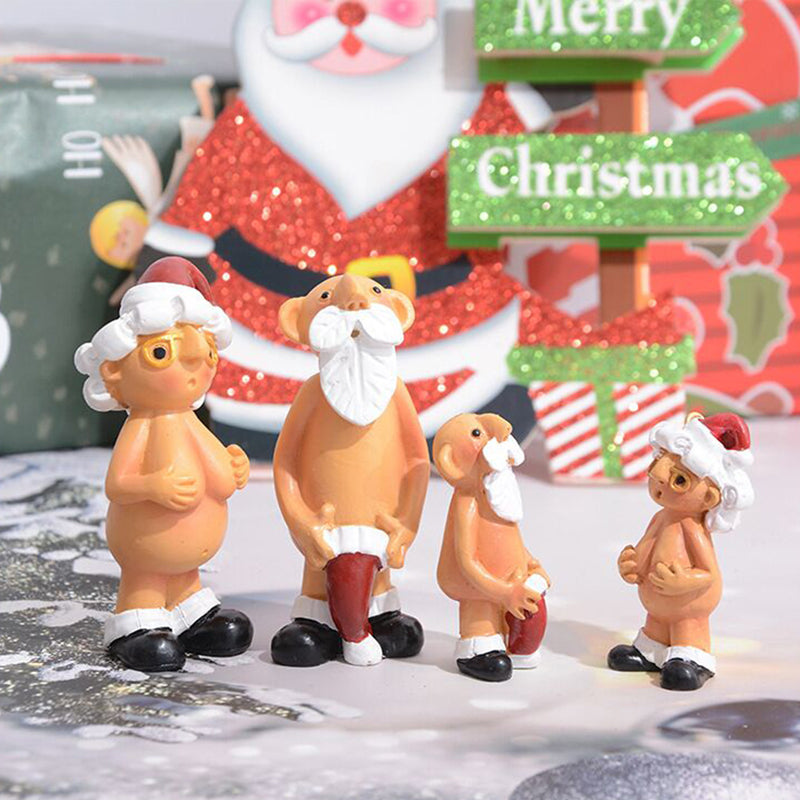 "Handgjord jultomte i harts, färgglad och väderbeständig dekoration för julstämning hemma."