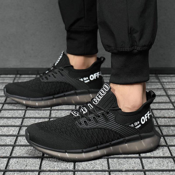 "Herr deodorant skyddsskor med Kevlar mellansula, andningsbart nät, ståltå och gummisula, perfekt för arbetsmiljöer."