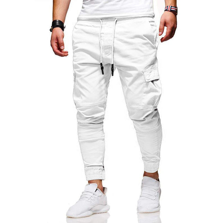 "Herr lösa joggingbyxor med dragsko, framifrån, i trendig färg och elastisk midja för stil och komfort."