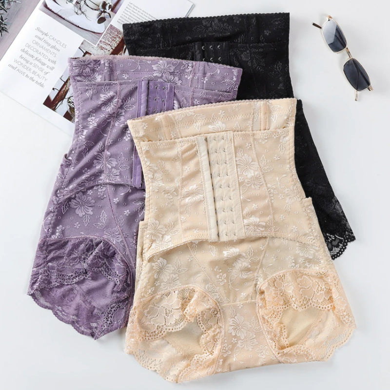 "Högmidjade magformande shorts för kvinnor, hudvänligt tyg, formande design, svart färg, sömlös under kläder."