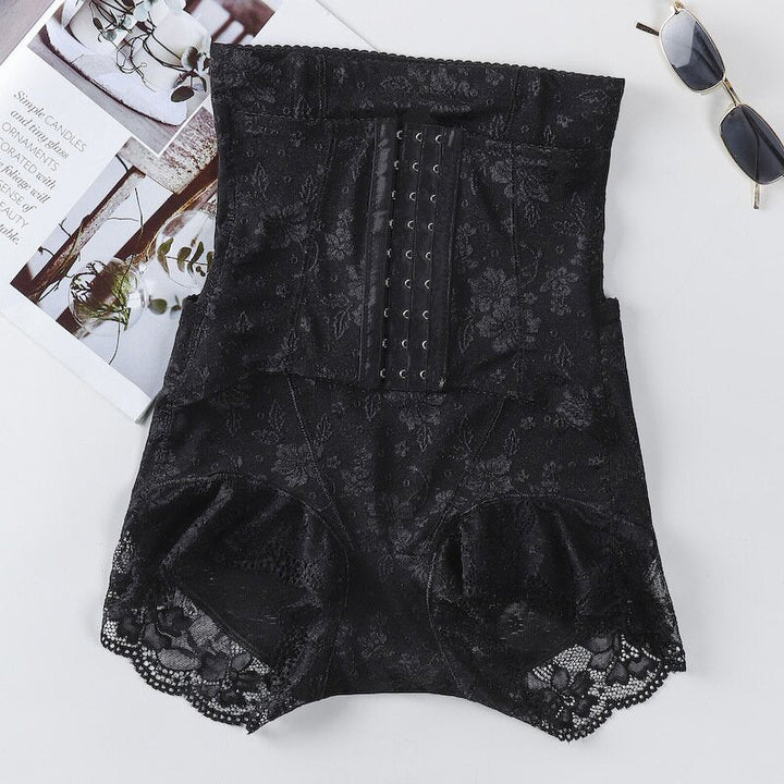 "Högmidjade magformande shorts för kvinnor, hudvänligt tyg, formande design, svart färg, sömlös under kläder."