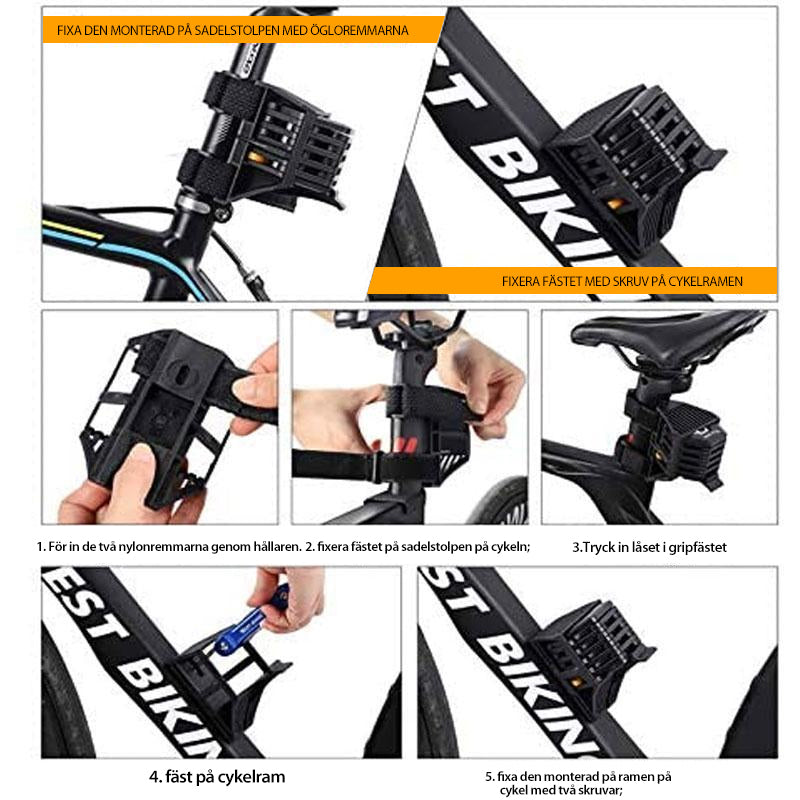 "Hopfällbart starkt cykellås i zinklegering med gummibeläggning, kompakt design, 26 leder för säker cykelförvaring."
