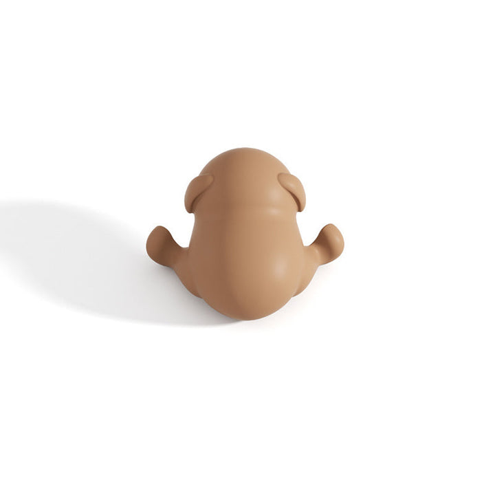 "Hörnskydd i silikon, tecknad design, rosa ton, skyddar barn från skarpa hörn, perfekt för soffbord och stolar."