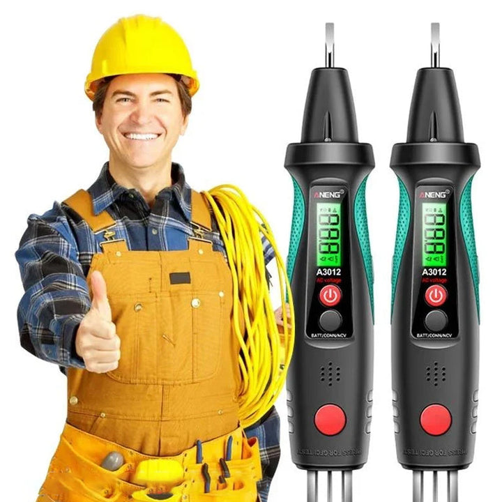 "Intelligent kretsdetektor med ljus- och larmsignal i svart yta, visar visuell indikator och alarm för kretsproblem."