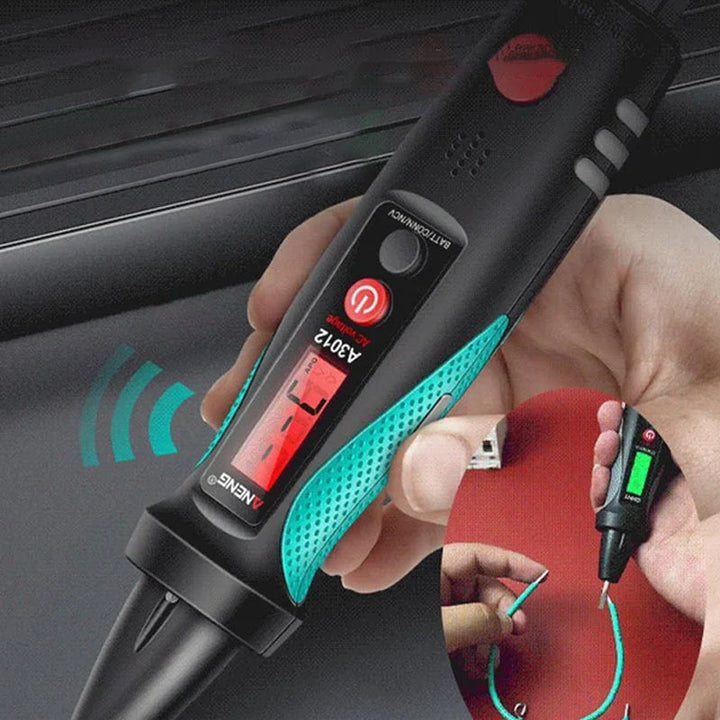 "Intelligent kretsdetektor med ljus- och larmsignal i svart yta, visar visuell indikator och alarm för kretsproblem."