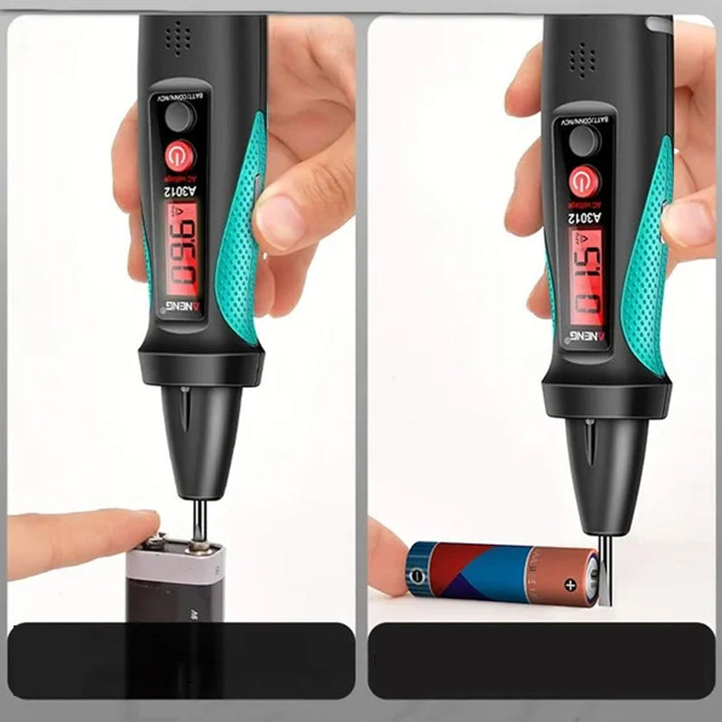 "Intelligent kretsdetektor med ljus- och larmsignal i svart yta, visar visuell indikator och alarm för kretsproblem."