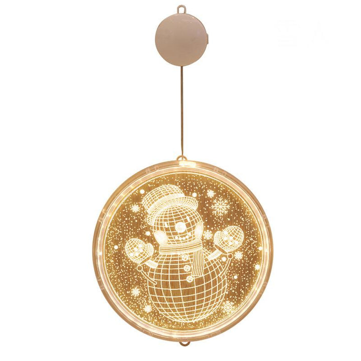 "Jul LED-lampa, hängande dekoration inomhus, unikt julmotiv. Perfekt för fönster, väggar och dörrar, ger varm belysning."